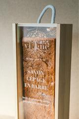 Barre de savon cépage dans son coffret bois